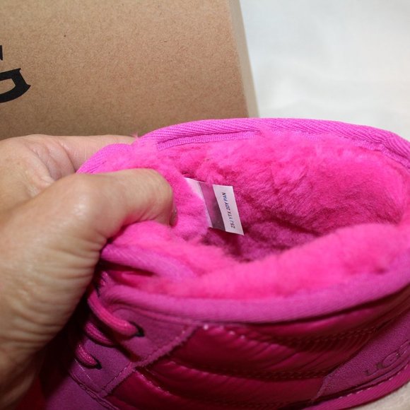 NIB YOUTH 6 WOMEN'S 8 TASMAN SUEDE PUFFER NEUMEL BOOT TAFFY PINK - Picture 6 of 8